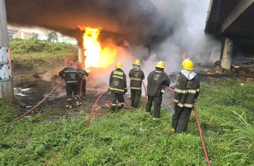 Tanker Fire Causes Chaos on Otedola Bridge in Lagos